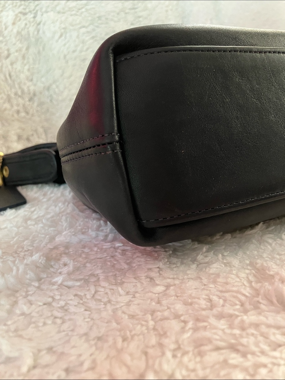 Navy Blue Vintage Coach 9059 Legacy Small Hobo Leather USA Made January 2002 - Picture 6 of 16